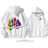 カジュアル超カッコイイプリント柄ファッションパーカー