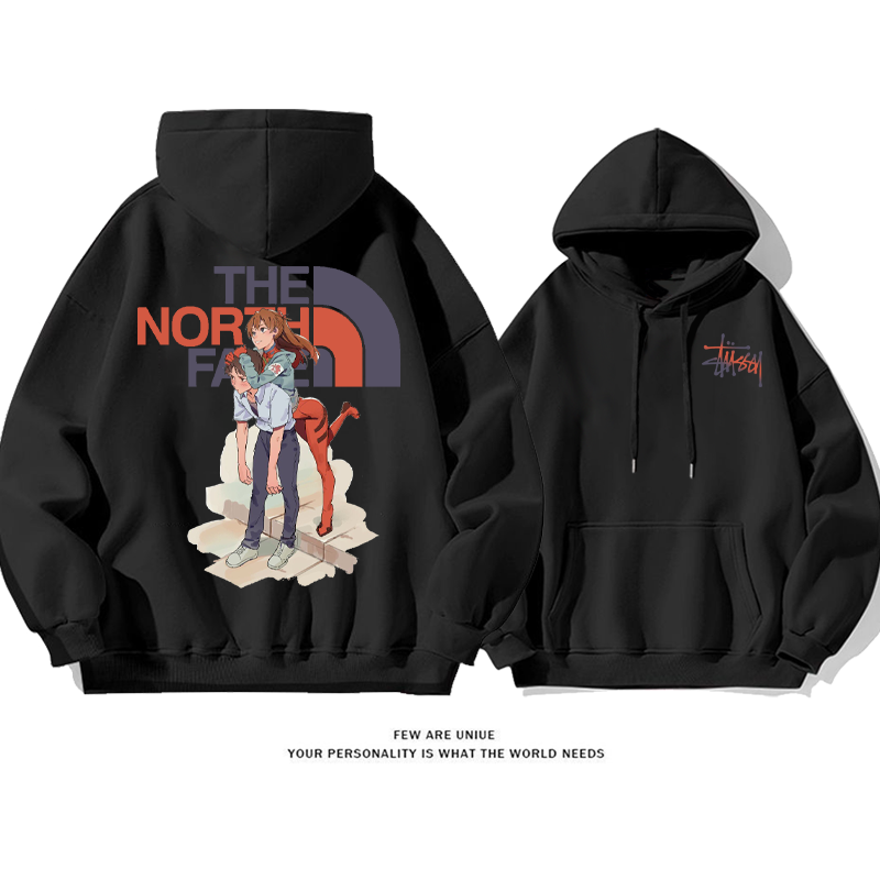 超カッコイイカップルカートゥーン人気爆発ファッション 純粋な綿素材パーカー