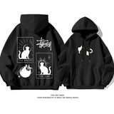 猫のタロットです小衆の設計カジュアルゆったりしていてアドバンスド純粋な綿素材パーカー