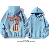 超カッコイイカップルカートゥーン人気爆発ファッション 純粋な綿素材パーカー