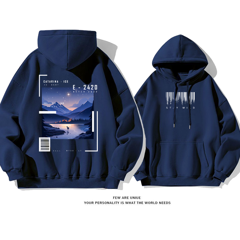 カジュアル小衆の設計アドバンスド デザイン性ですゆったりしていて 純粋な綿素材パーカー