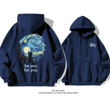 猫と星空です小衆の設計カジュアルファッションゆったりしていてアドバンスドパーカー