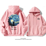 猫と星空です小衆の設計カジュアルファッションゆったりしていてアドバンスドパーカー