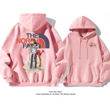 超カッコイイカップルカートゥーン人気爆発ファッション 純粋な綿素材パーカー