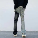 小衆の設計 スプライシング風  超カッコイイ ジーンズ