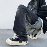 小衆の設計 スプライシング風  超カッコイイ ジーンズ