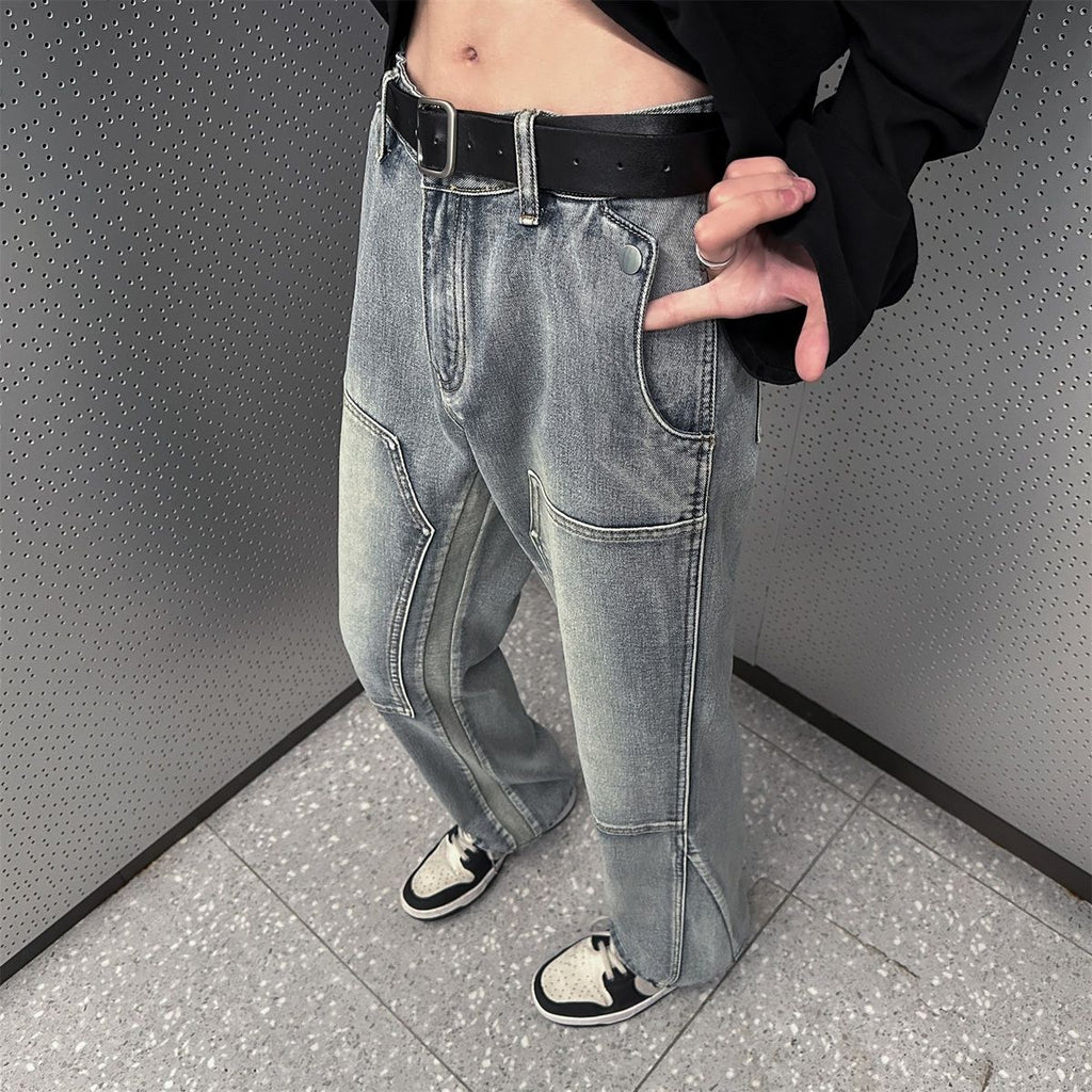 高品質 ハイストリートスタイル カジュアル ジーンズ