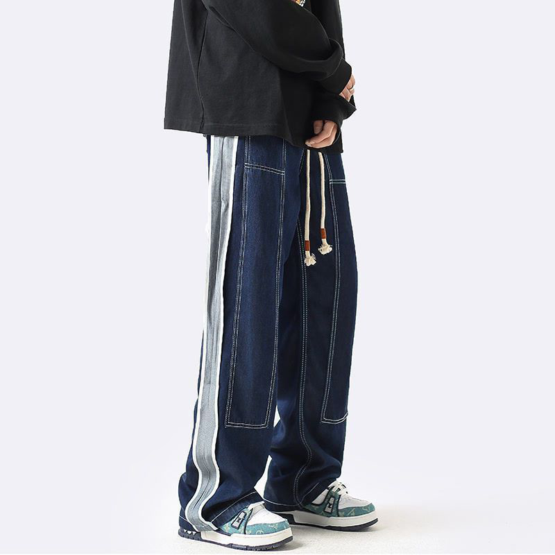 ストリートスタイル カジュアル ジーンズ