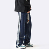 ストリートスタイル カジュアル ジーンズ