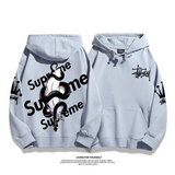 ユニークなデザイン 絡まった蛇 プリント柄フード付きパーカー