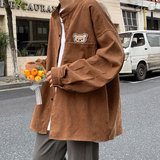 INS大人气 コーデュロイ レトロ カジュアル クマちゃん コート