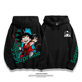 立体的なデザイン アニメのキャラクター プリント柄フード付きパーカー