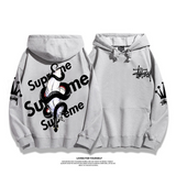 ユニークなデザイン 絡まった蛇 プリント柄フード付きパーカー