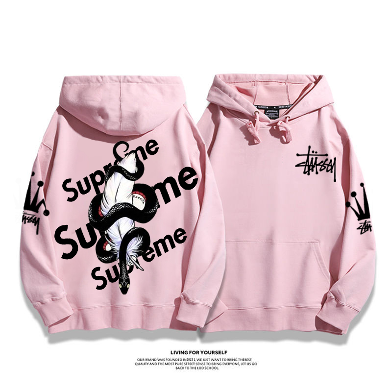 ユニークなデザイン 絡まった蛇 プリント柄フード付きパーカー