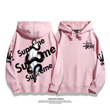 ユニークなデザイン 絡まった蛇 プリント柄フード付きパーカー