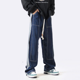 ストリートスタイル カジュアル ジーンズ