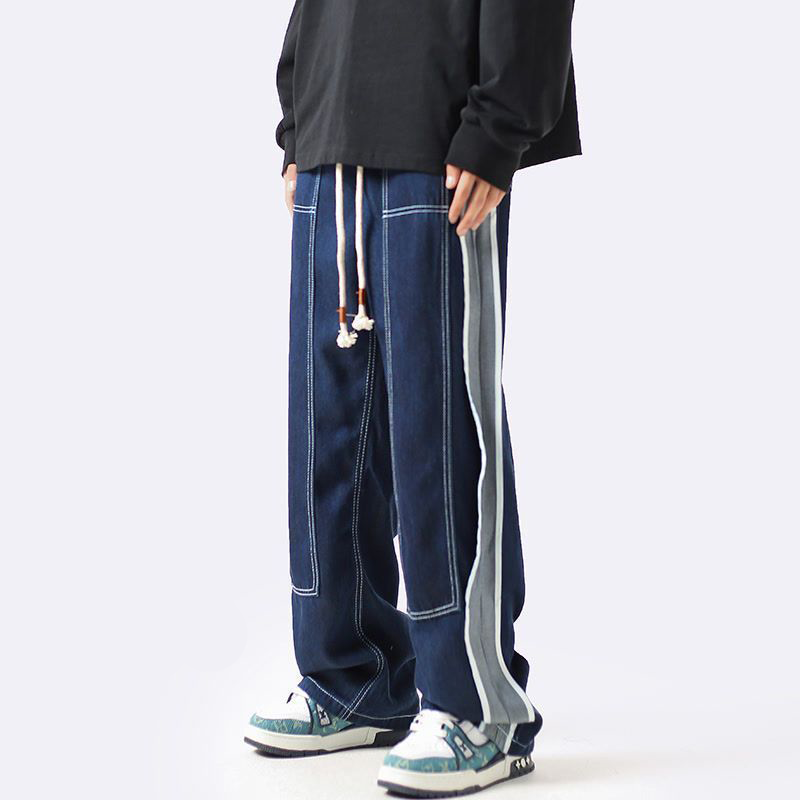 ストリートスタイル カジュアル ジーンズ