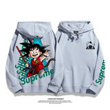 立体的なデザイン アニメのキャラクター プリント柄フード付きパーカー