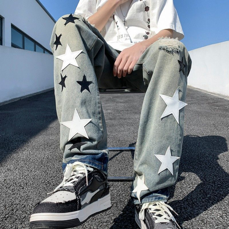 高品質 超カッコイイ HIPHOP ハイストリートスタイル ジーンズ