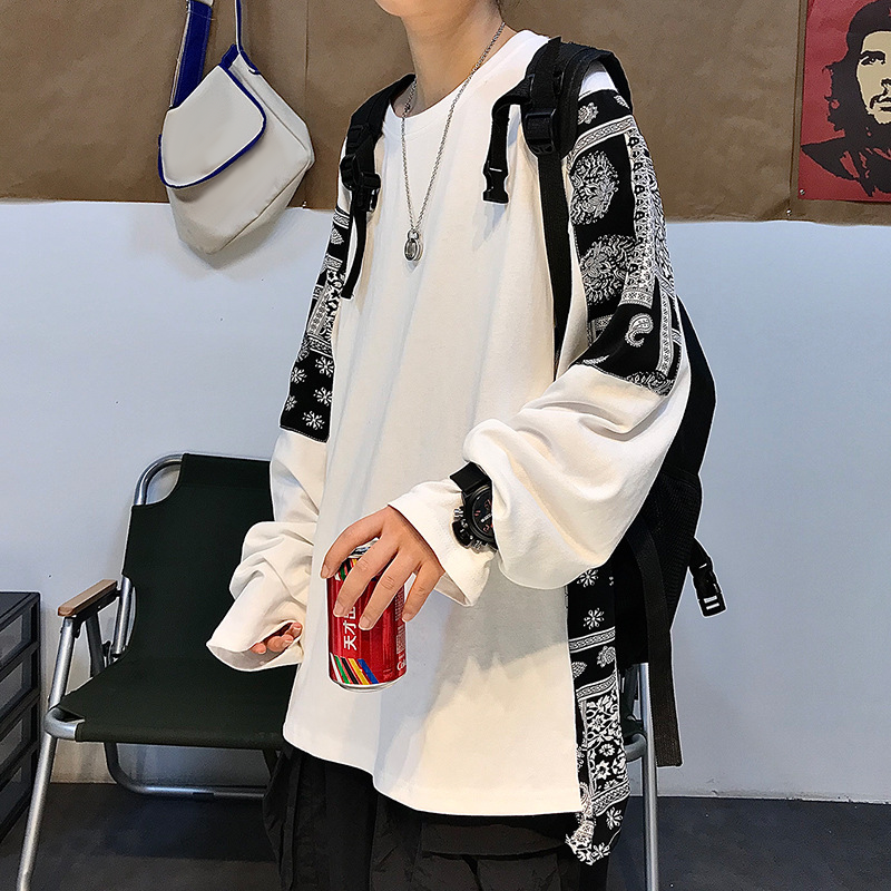 カシューナッツの花 アメリカンスタイル カジュアル 长袖Tシャツ