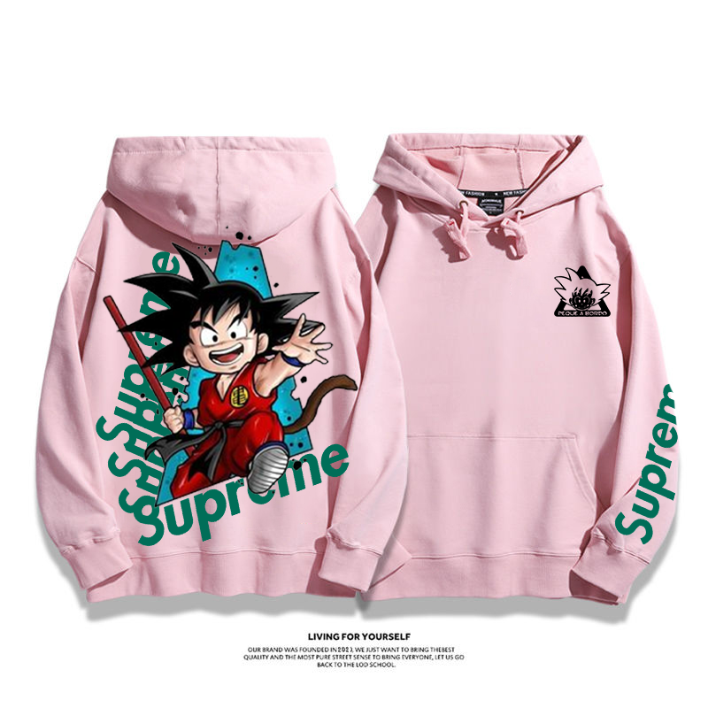 立体的なデザイン アニメのキャラクター プリント柄フード付きパーカー