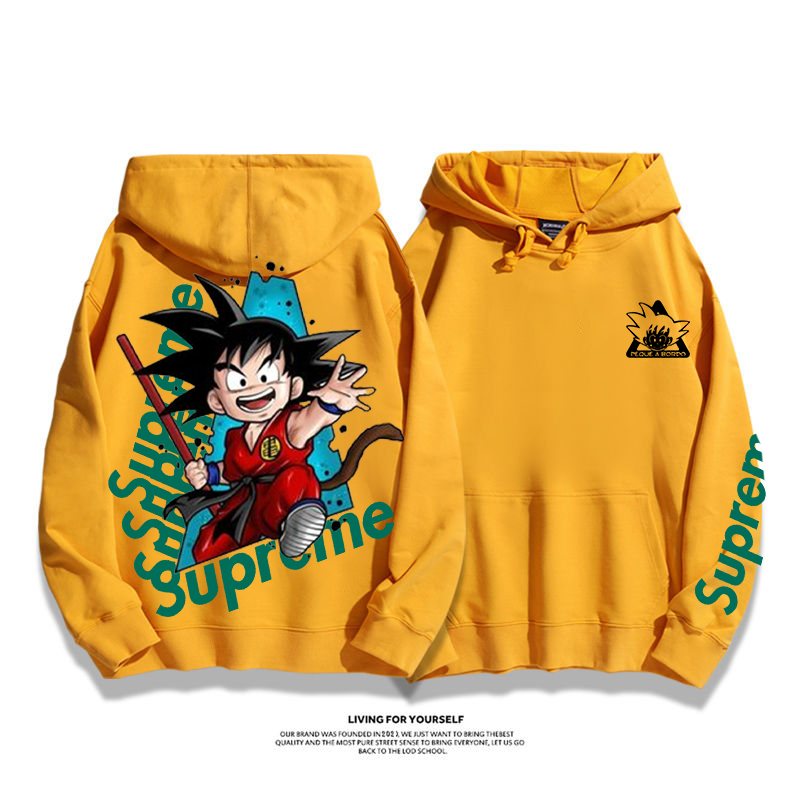 立体的なデザイン アニメのキャラクター プリント柄フード付きパーカー