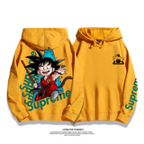 立体的なデザイン アニメのキャラクター プリント柄フード付きパーカー
