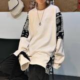 カシューナッツの花 アメリカンスタイル カジュアル 长袖Tシャツ