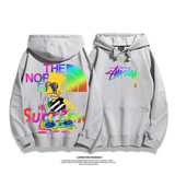 パーソナライズされたデザイン カラーグラフィックプリント フード付きパーカー