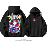 トレンドブランドカートゥーンカジュアル純粋な綿素材パーカー