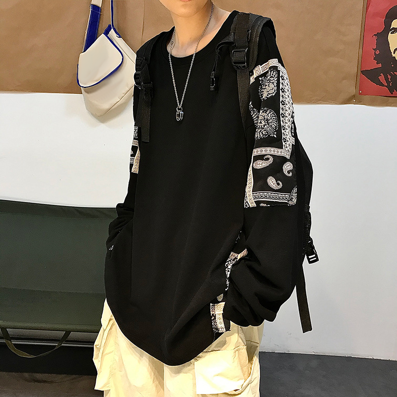 カシューナッツの花 アメリカンスタイル カジュアル 长袖Tシャツ