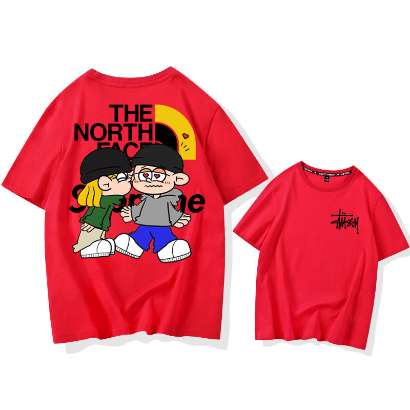 カートゥーン人気商品カップル 半袖シャツ