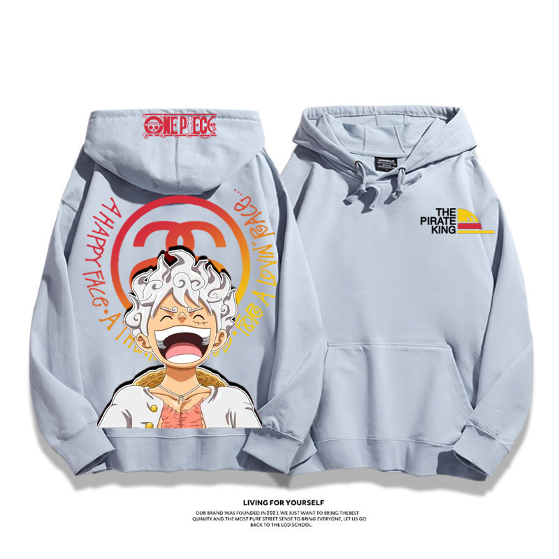 人気の製品 笑う人 プリント柄フード付きパーカー