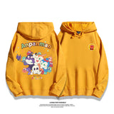 カジュアル カートゥーンカップルパーカー