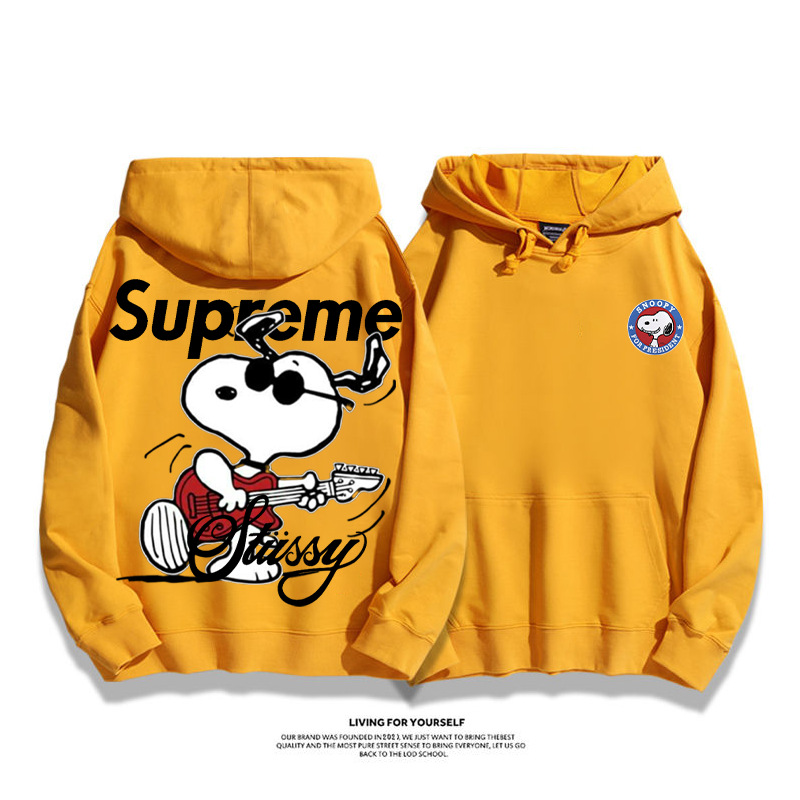 流行のファッション ロックドッグ プリント柄フード付きパーカー