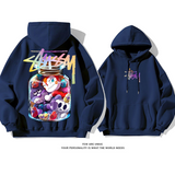 トレンドブランドカートゥーンカジュアル純粋な綿素材パーカー