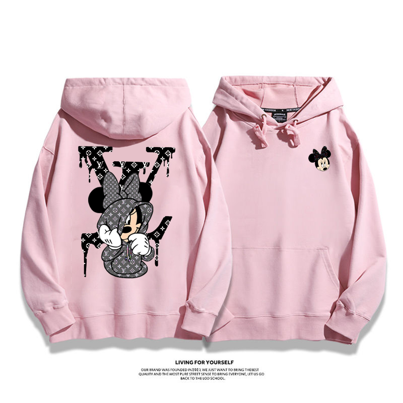 カジュアル かわいい カートゥーン カップル フード付きパーカー