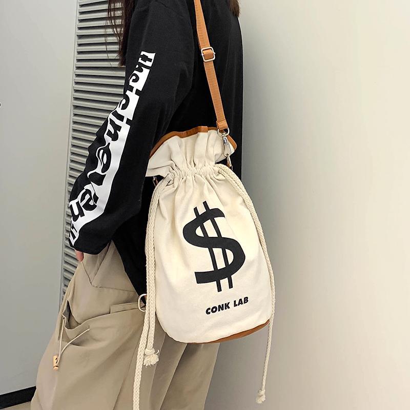 ユニークなデザイン  海賊の大きな金袋  ズックのかばん