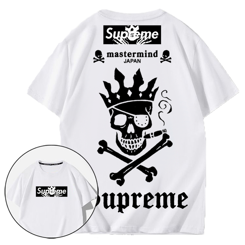 人気デザインスモーキングクラウンスカルプリント半袖