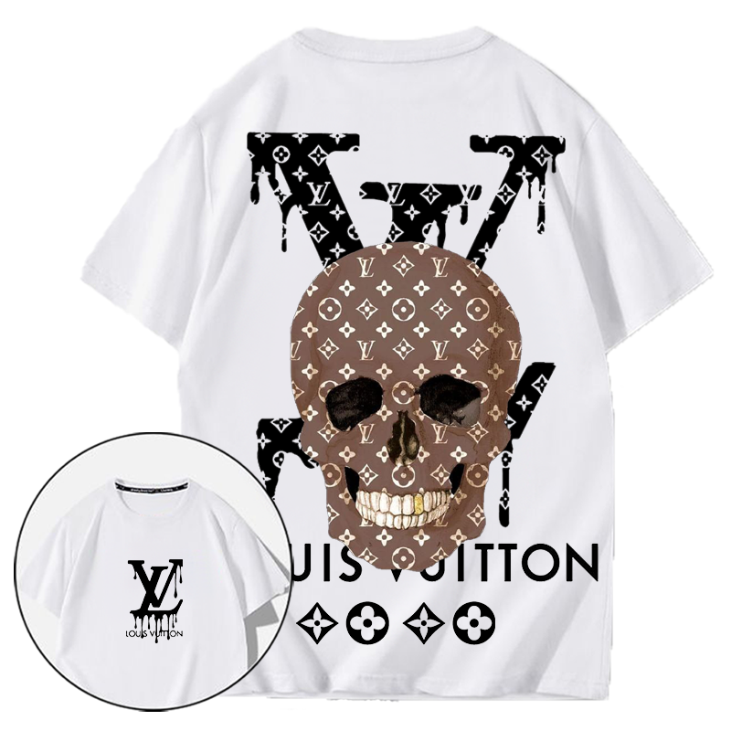 パーソナライズされたデザインのブランド スカル プレミアム プリント半袖