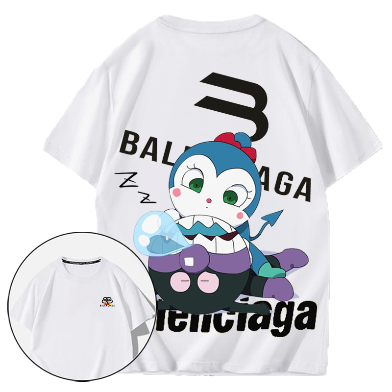 人気デザインアニメキャラクターパロディ高級プリント半袖