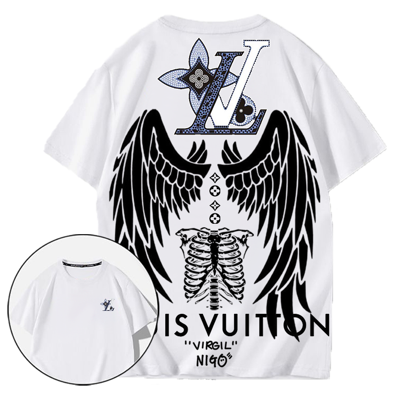 人気のトレンドでクールなフレームとフライングウィングプリント半袖