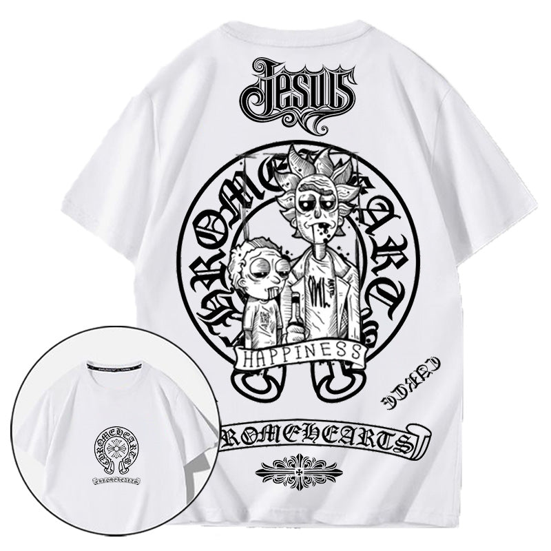 パーソナライズされたクラシックキャラクターの復刻デザインイラスト半袖