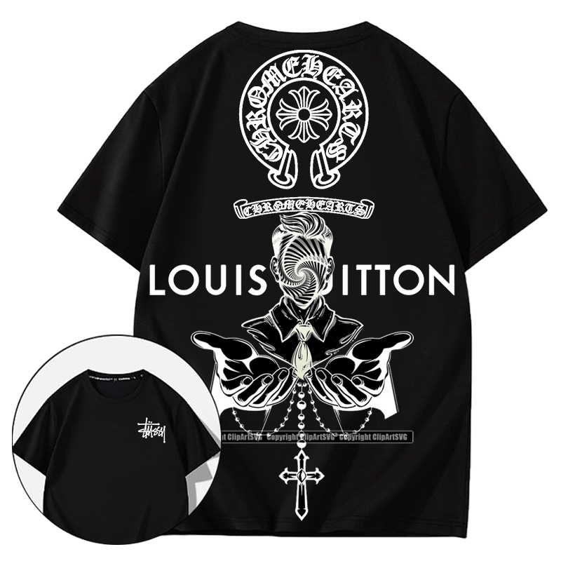 パーソナライズされたデザインのフェイスレス信者ハイエンドプリント半袖