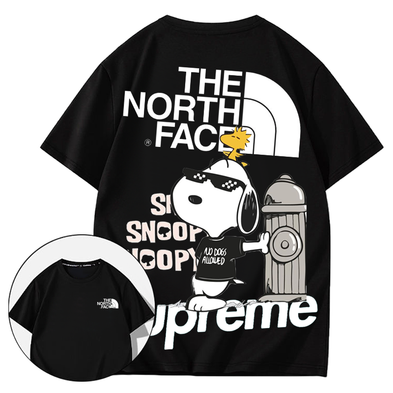 消火栓にもたれる人気のクラシックキャラクターの高級プリント半袖