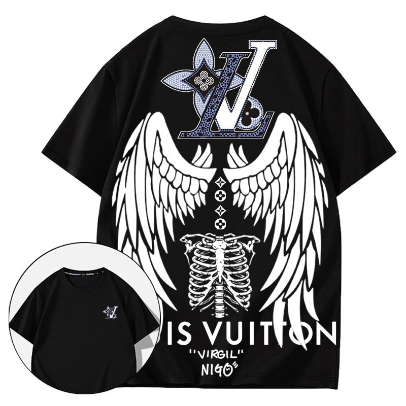 人気のトレンドでクールなフレームとフライングウィングプリント半袖