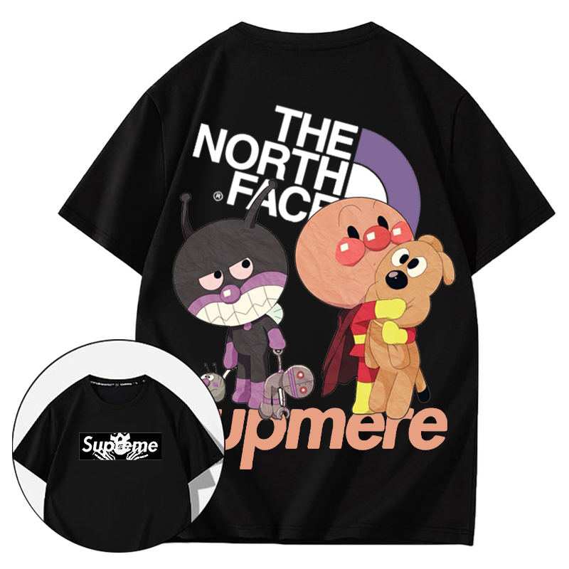 人気デザインアニメハッピーデュオプリント半袖