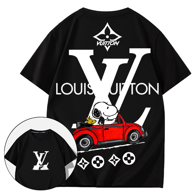 人気のクラシックキャラクターがレーシングカーを運転するハイエンドプリント半袖