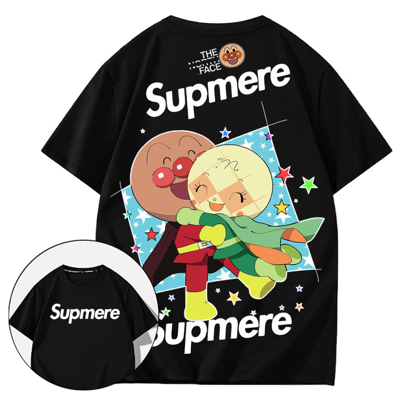 人気アニメキャラクターのハグ プレミアムプリント半袖