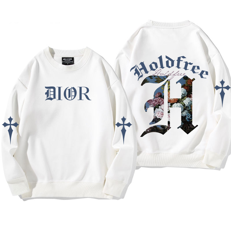 ハイエンドデザイン ワードアート プリント柄フードなしパー